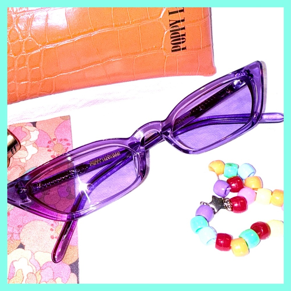 Poppy Lissiman Le Skinny Cult Lilac Purple Sunglasses 🪬🕶️ 💕🔮🌠